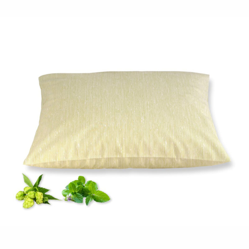 poduszka do spania z gryki z chmielem i melisą