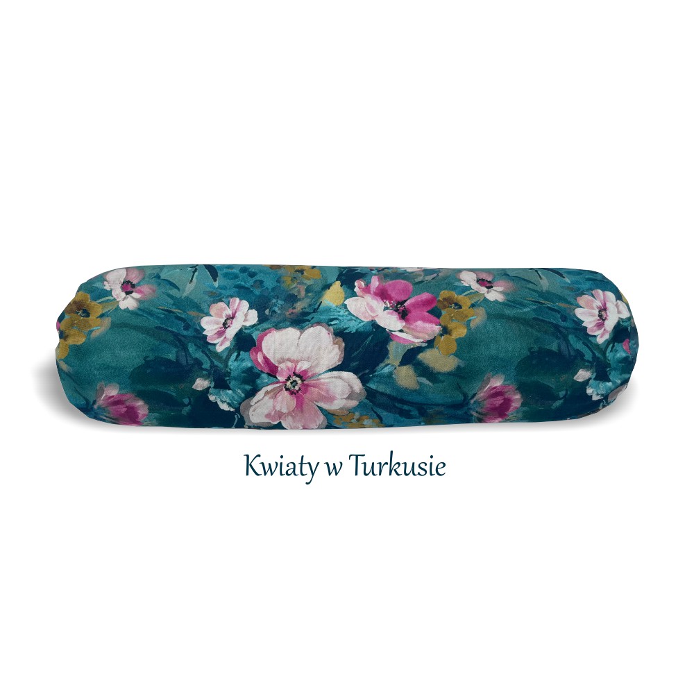 Wałek bolster "Kwiaty w Turkusie"